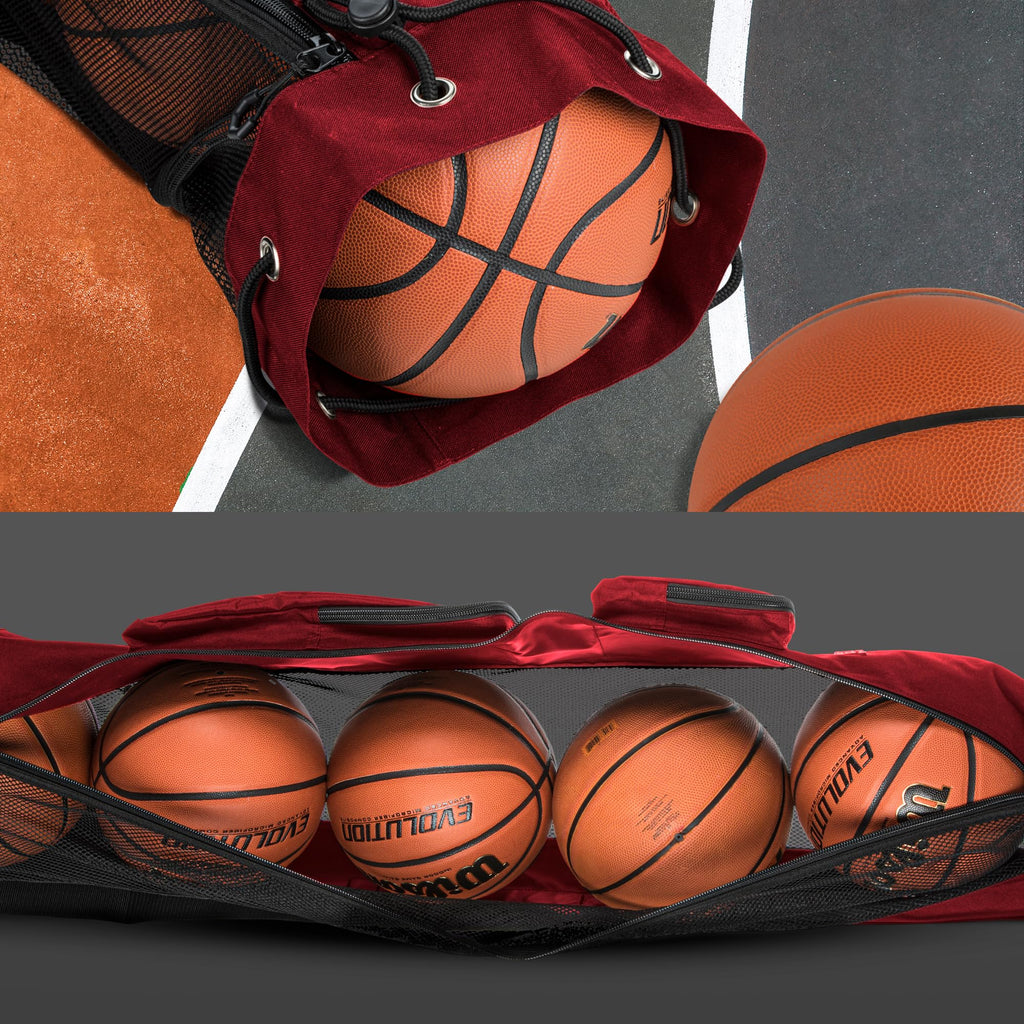 MB-3 5 Basketballs Mesh Equipment Bag
