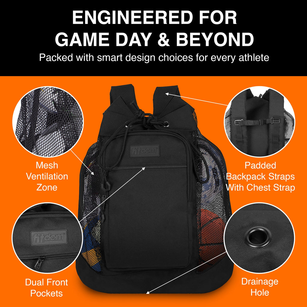 MB-7 Small Mesh Equipment Ball Backpack