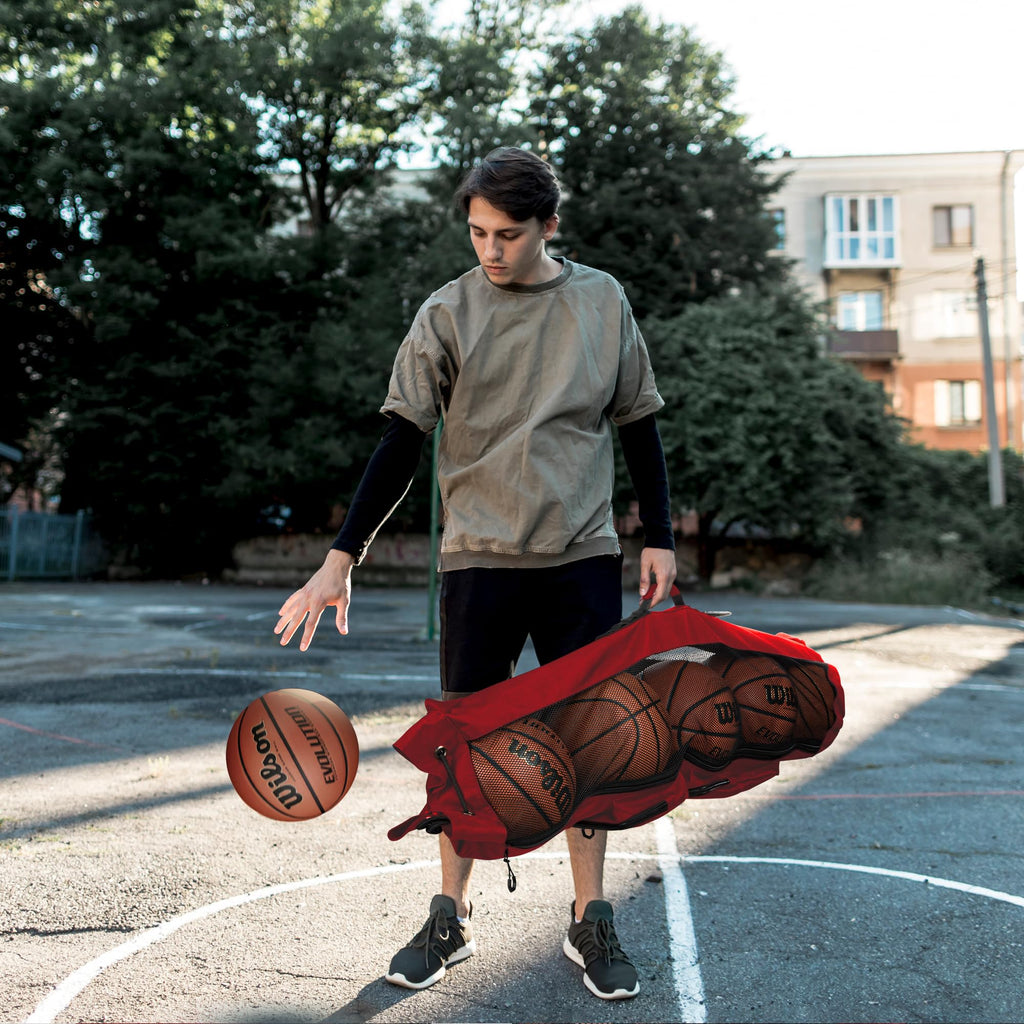 MB-3 5 Basketballs Mesh Equipment Bag