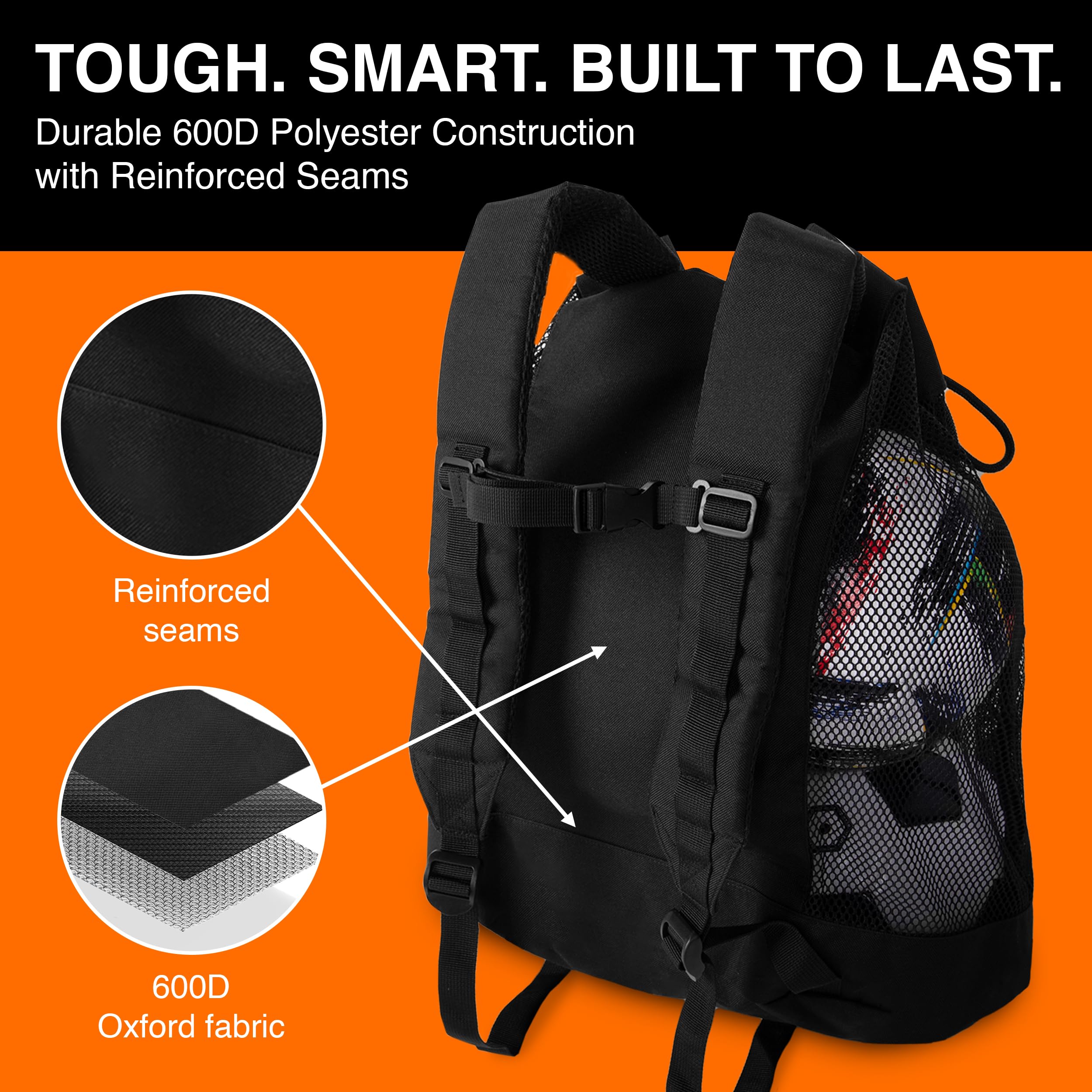 MB-7 Small Mesh Equipment Ball Backpack