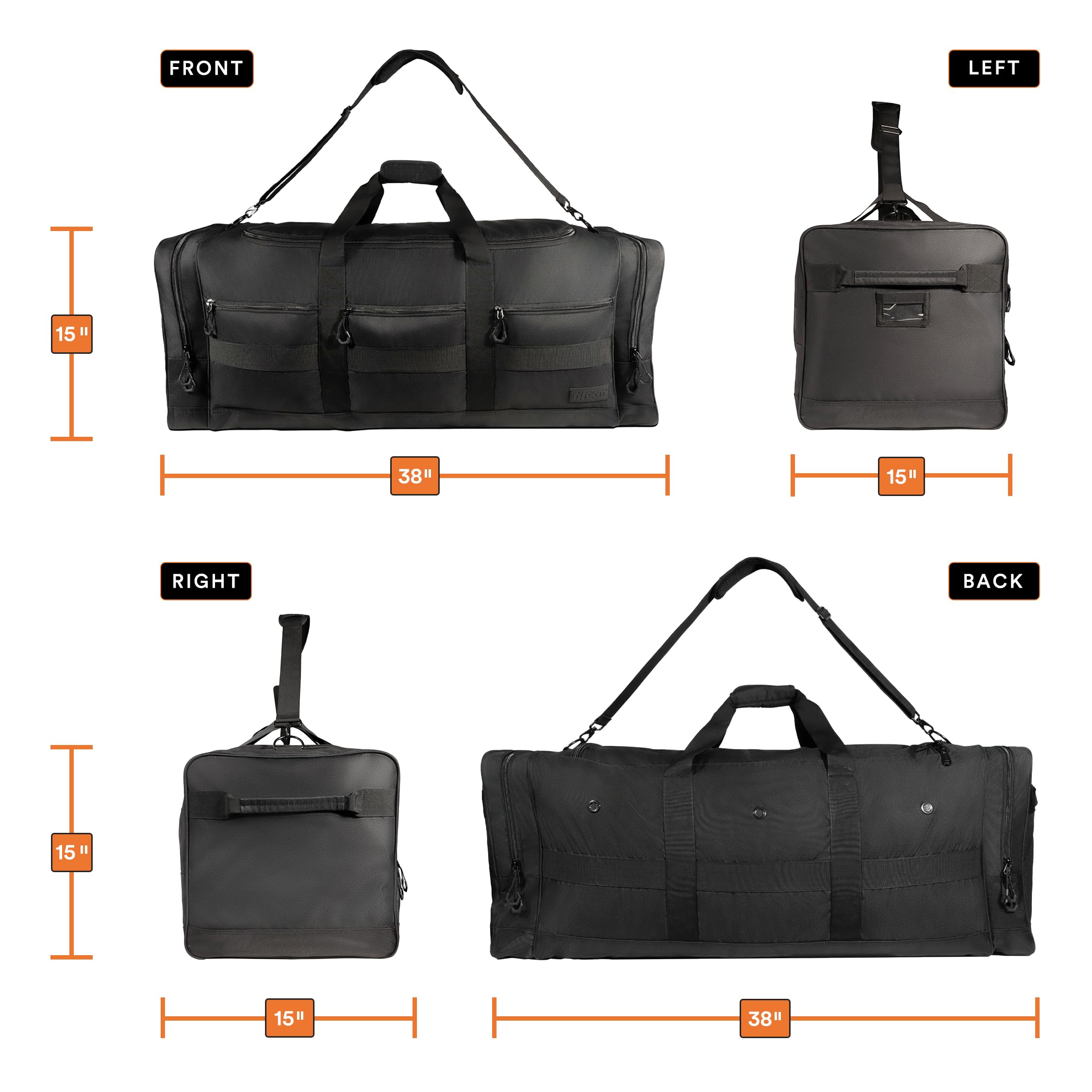DB-7 140L 38" Heavy Duty Sports Equipment Duffle