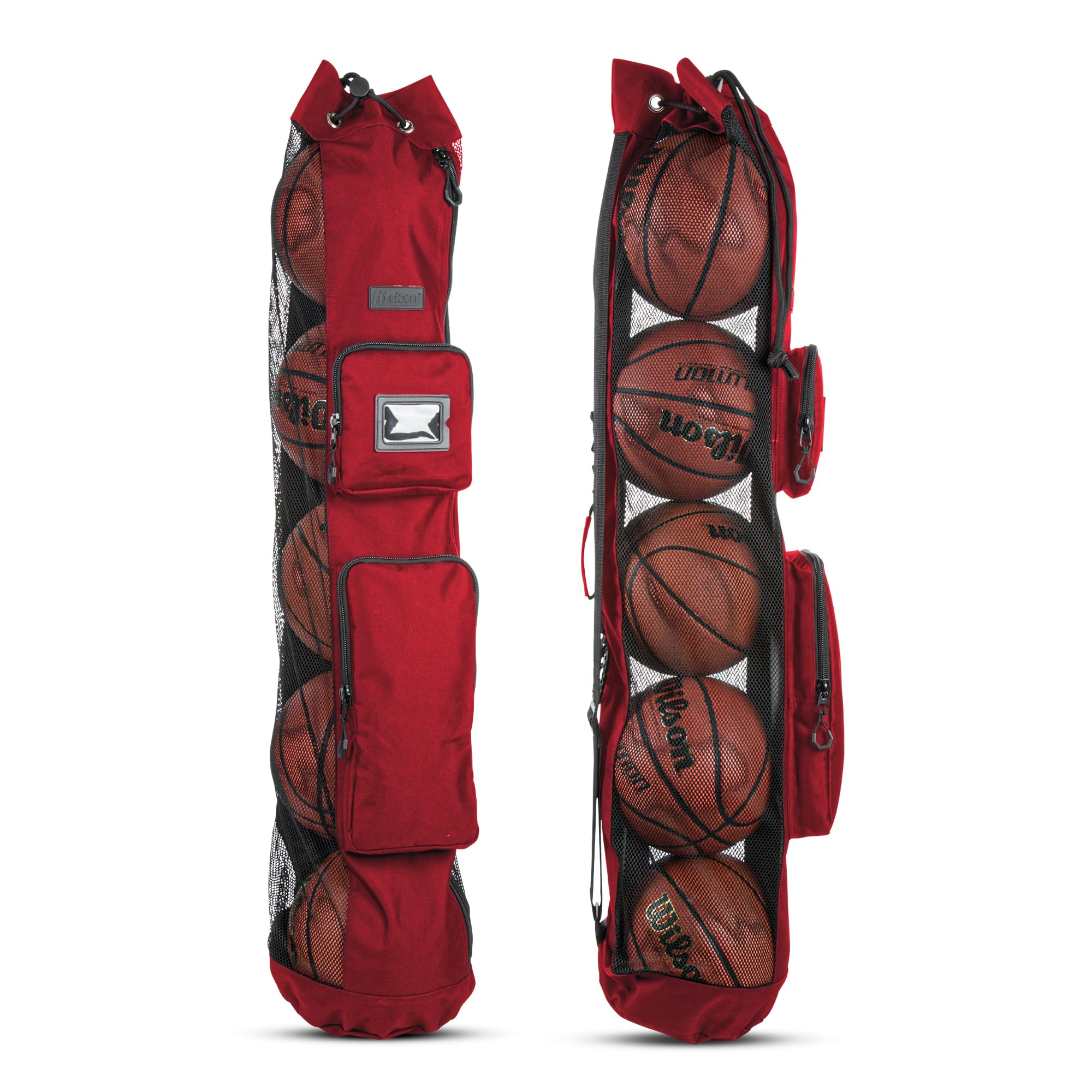MB-3 5 Basketballs Mesh Equipment Bag