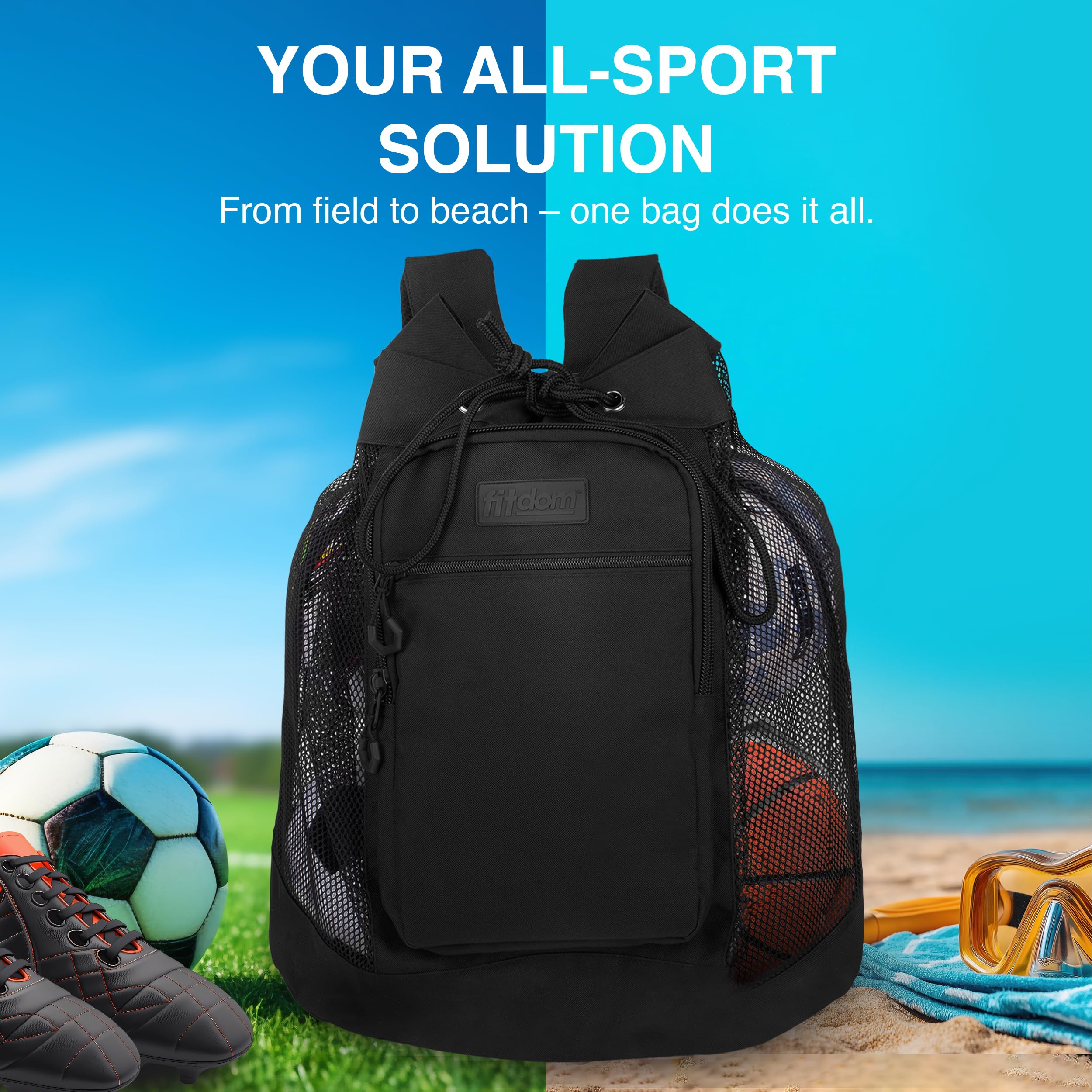 MB-7 Small Mesh Equipment Ball Backpack