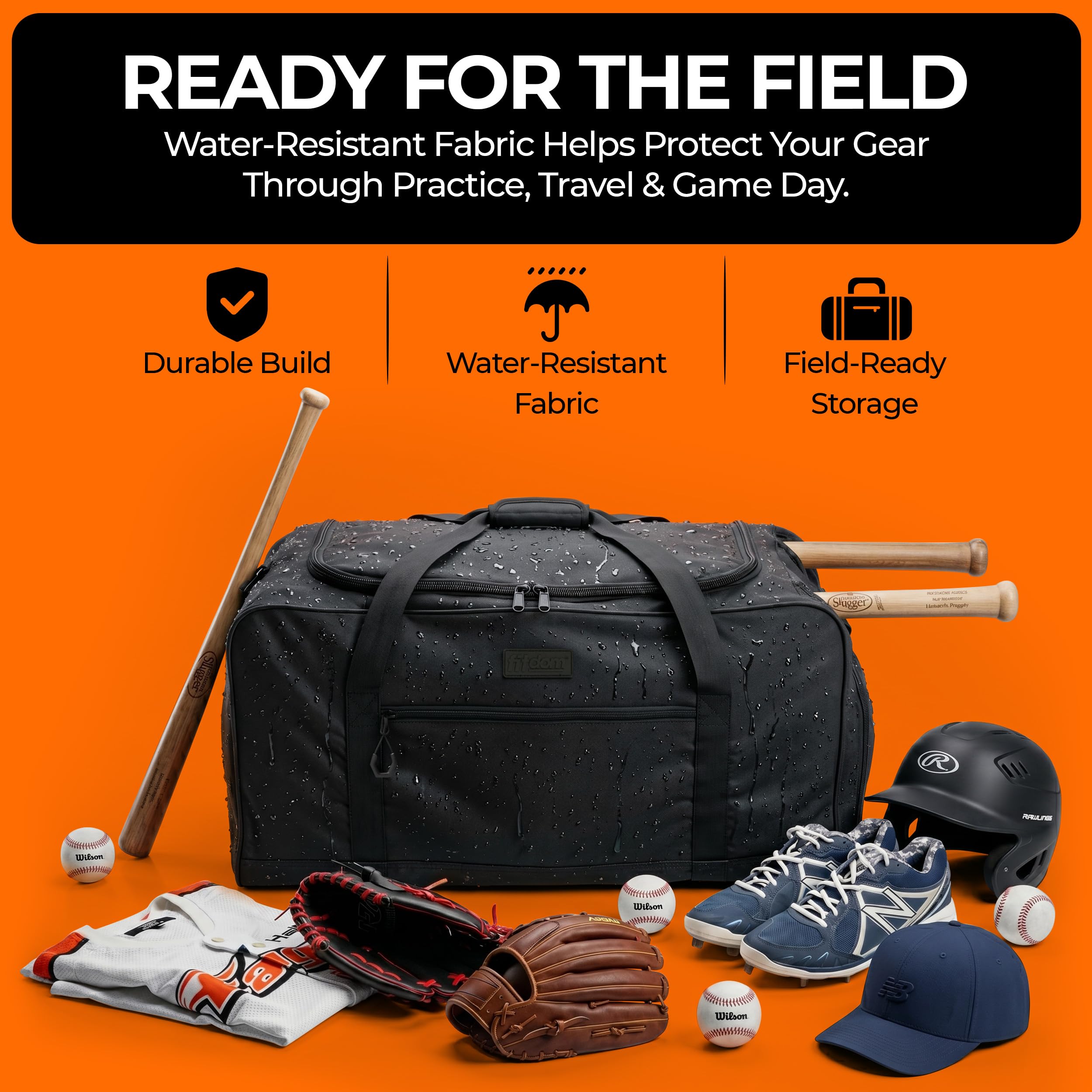 DB-6 86L 27" Baseball Softball Equipment Bag