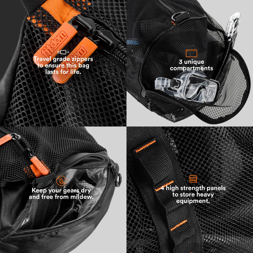 MD-1 90L Mesh Snorkel Equipment Bag