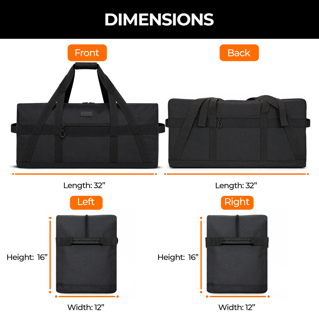 DB-11 100L 32" Extra Large Heavy Duty Equipment Travel Storage Duffle Bag