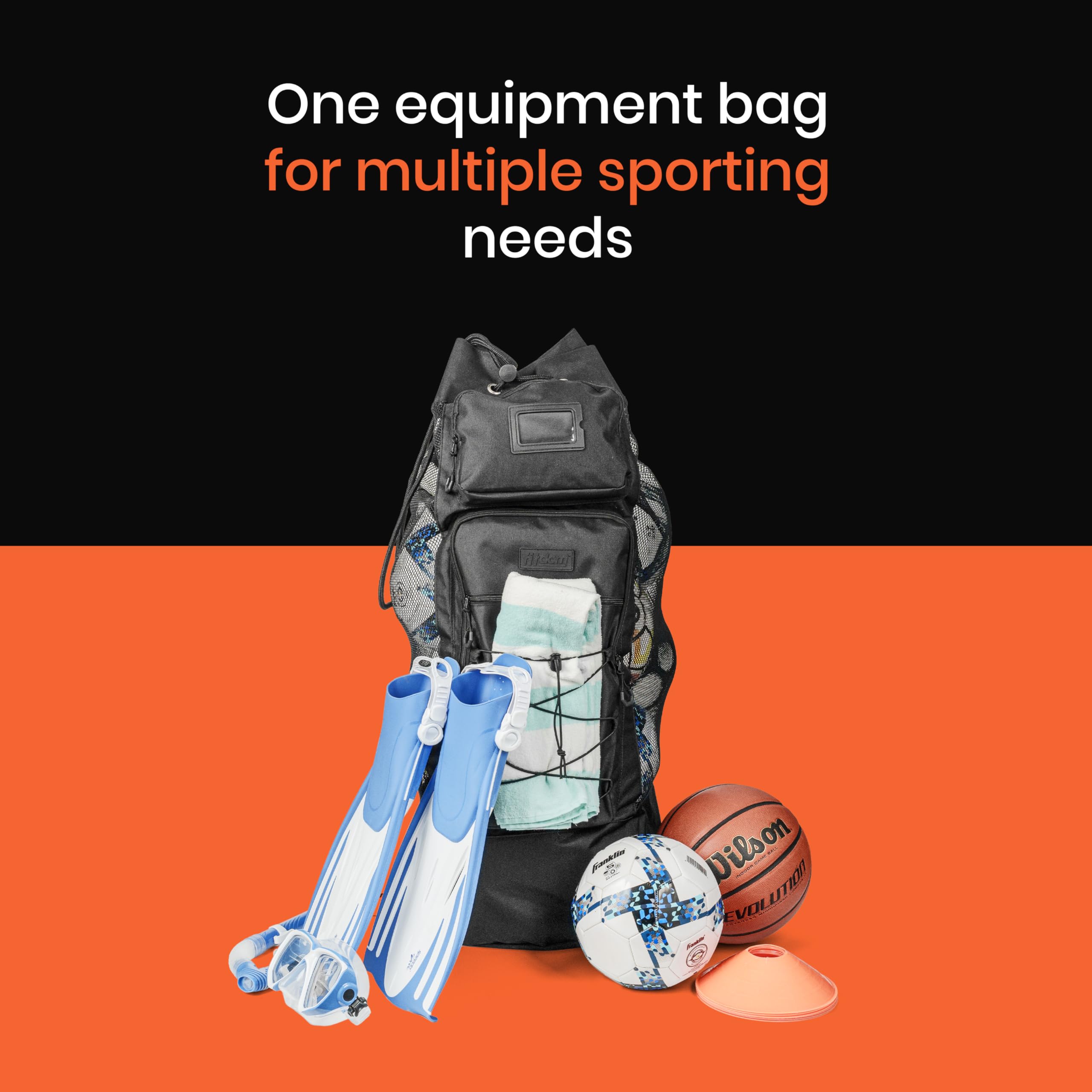 MB-8 XL Soccer Mesh Equipment Ball Bag