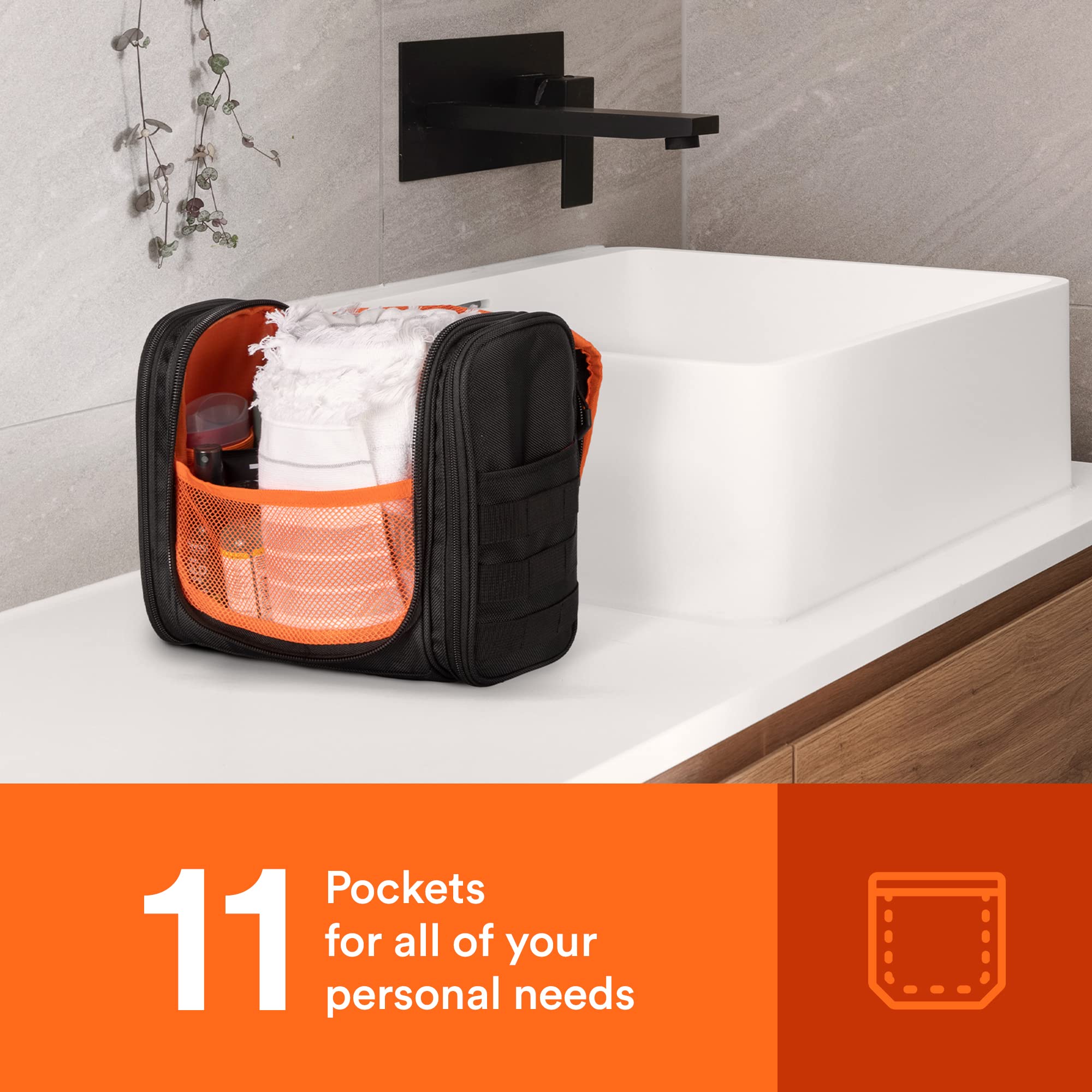 DK-2 Tactical Inspired Hanging Toiletry Bag