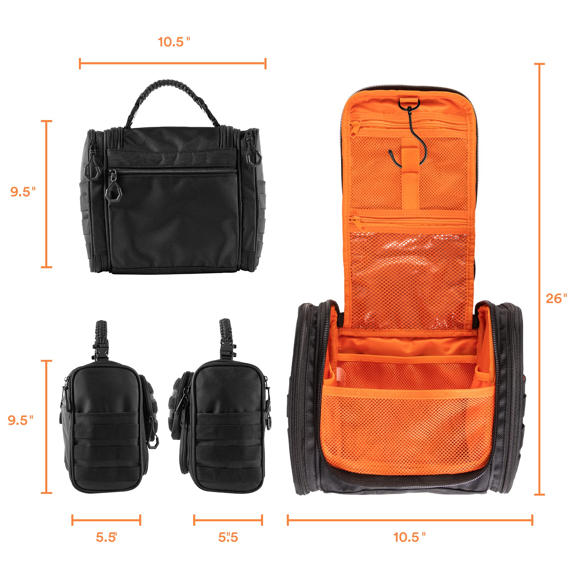 DK-2 Tactical Inspired Hanging Toiletry Bag