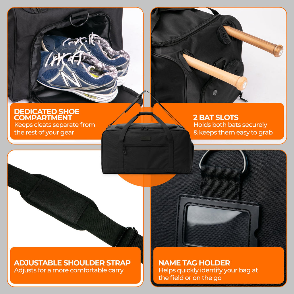 DB-6 86L 27" Baseball Softball Equipment Bag