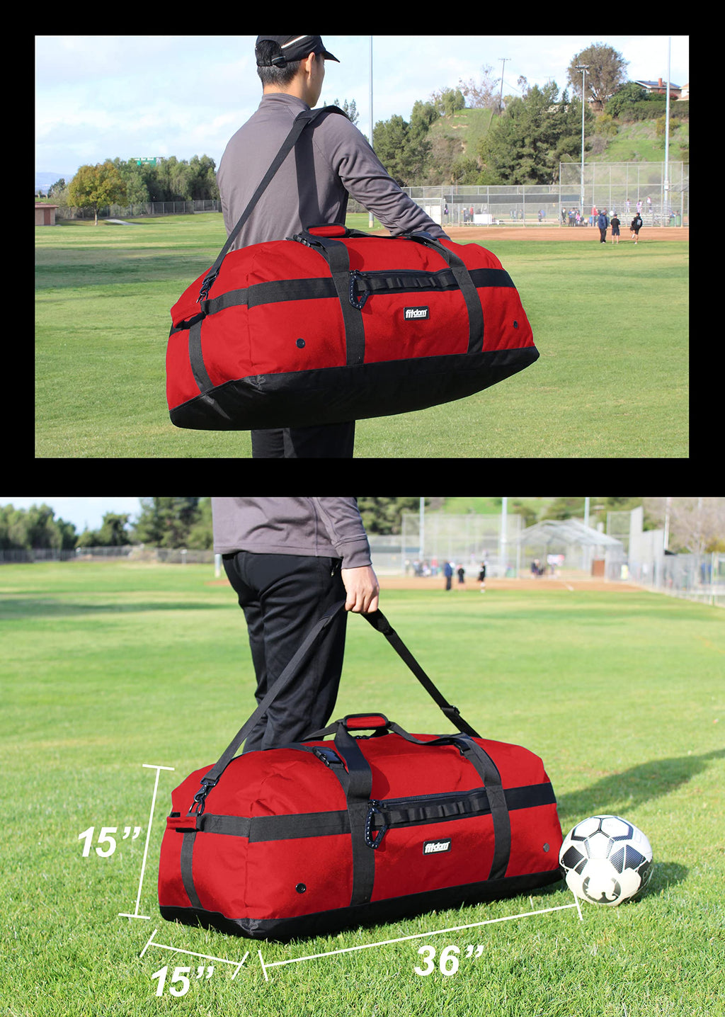 DB-1 132L 36" Heavy Duty Sports Equipment Duffel Bag