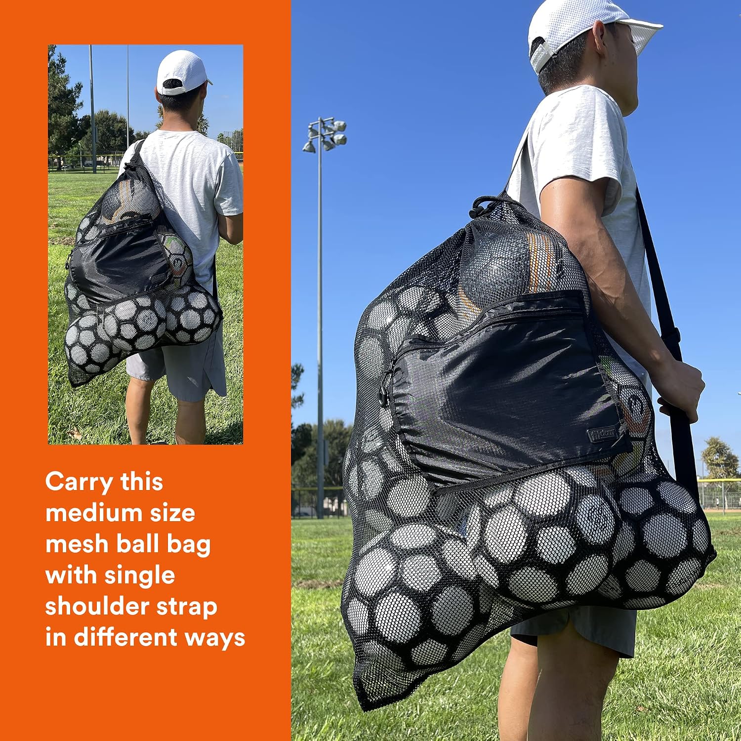 MB-1-M Large Size Soccer Ball Mesh Bag