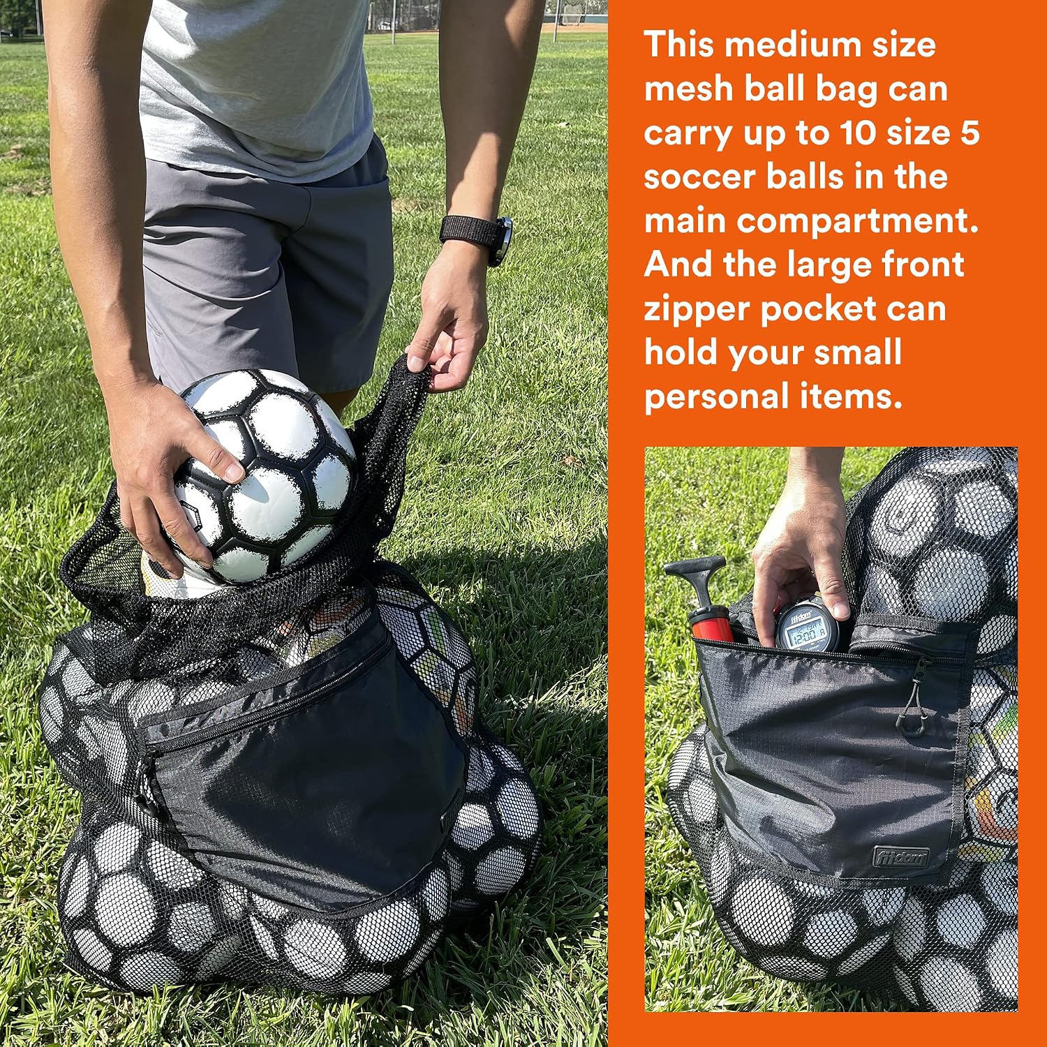 MB-1-M Large Size Soccer Ball Mesh Bag